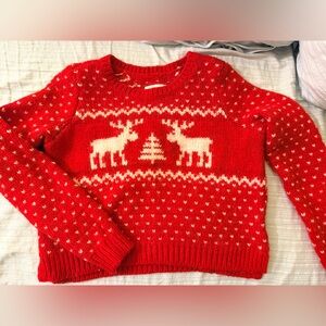 Abercrombie & Fitch Red Knit Sweater